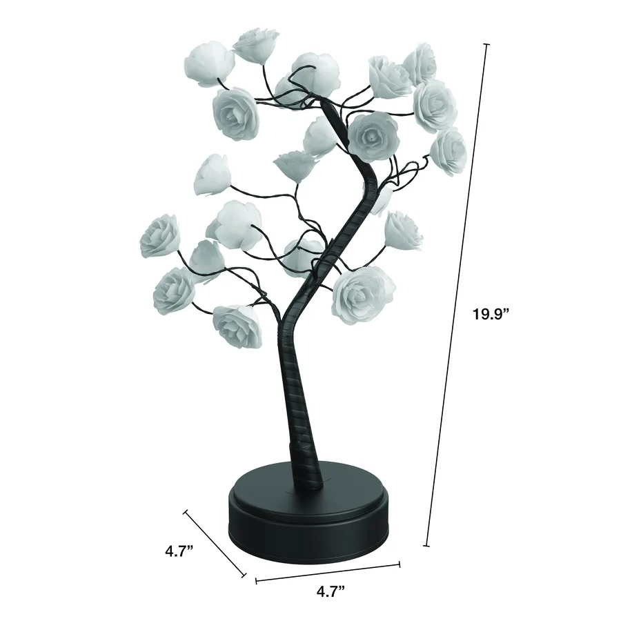 Atmospheres Rose Tree lamp product dimensions diagram
