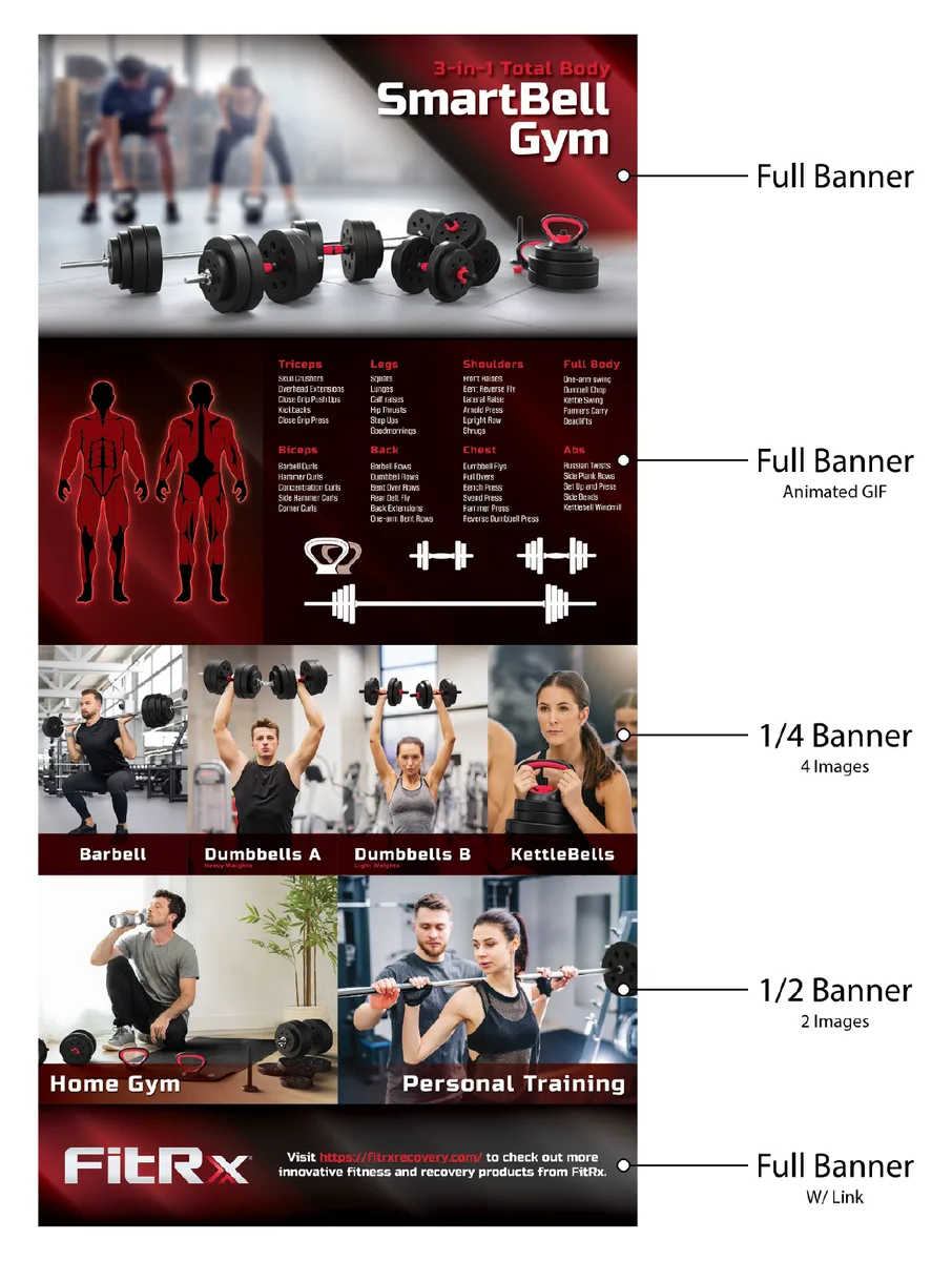 FitRx — 100lb Total Body Feature Set full listing layout