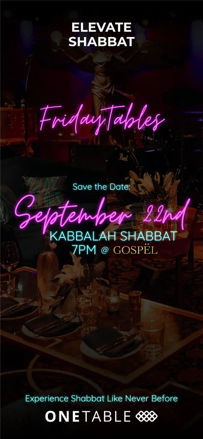 Flyer for Elevate Shabbat-Sep,22